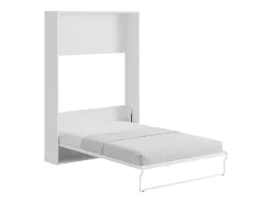 Cama armário rebatível vertical 140x200 cm branco - MALINA II