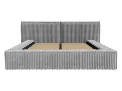 Cama arrumação 180x200cm veludo canelado grosso cinza-claro colchão TIMANO Pascal Morabito