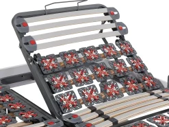 Cama articulada ripas e discos látex MENELAS 2x80x200 branco