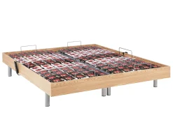 Cama articulada terminais PHANES 2 x 70 x 190cm Carvalho