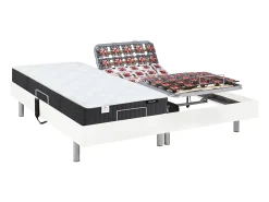 Cama articulada terminais PHANES 2x80x200 cm Branco