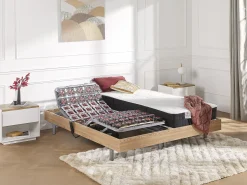 Cama articulada terminais PHANES 2x80x200cm Carvalho