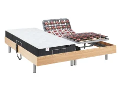 Cama articulada terminais PHANES 2x80x200cm Carvalho