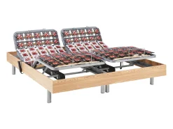 Cama articulada terminais PHANES 2x80x200cm Carvalho