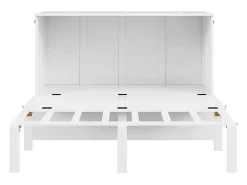 Cama articulada 140x200 cm - Com estrutura de ripas - Madeira - Carga máx. 200 kg - Branco