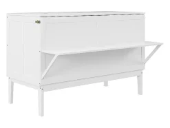 Cama articulada 140x200 cm - Com estrutura de ripas - Madeira - Carga máx. 200 kg - Branco
