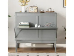 Cama articulada 90x200 cm em madeira - Com ripado - Carga máx. 150 kg - Cinza