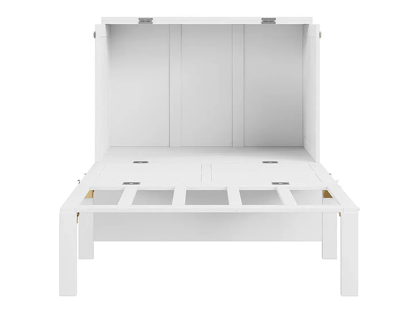 Cama articulada 90x200 cm em madeira - Com ripado - Carga máx. 150 kg - Branco