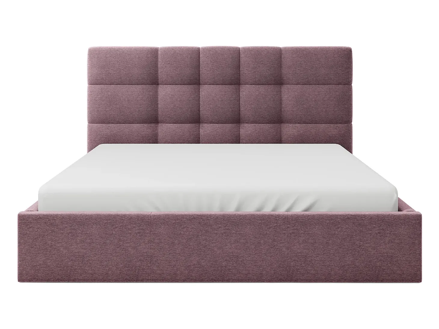 Cama baú queen size 160 x 200 cm em tecido bordô - ELIAVA