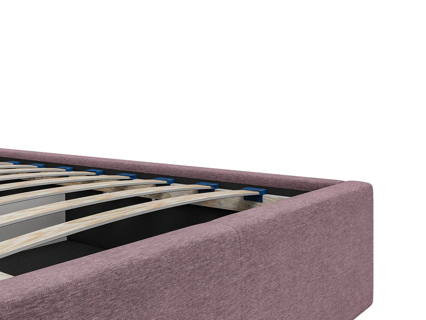 Cama baú queen size 160 x 200 cm em tecido bordô - ELIAVA