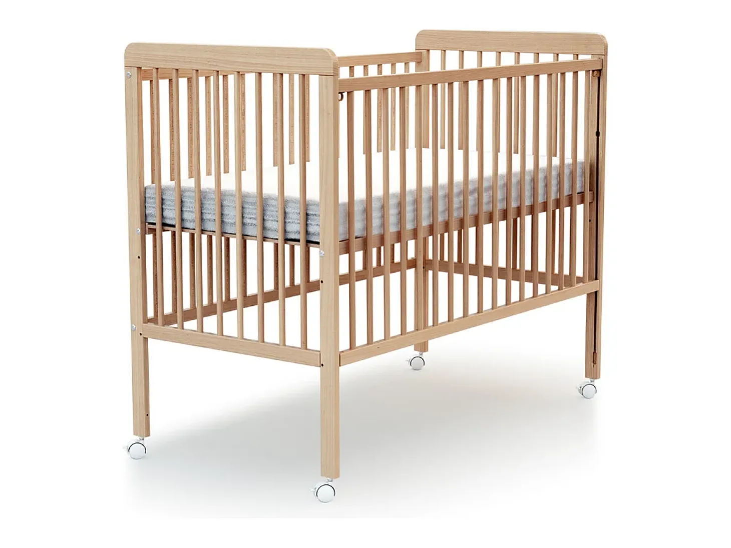 Cama bebê con lateral deslizante madeira ESSENTIEL Faia envernizada 60 x 120 cm