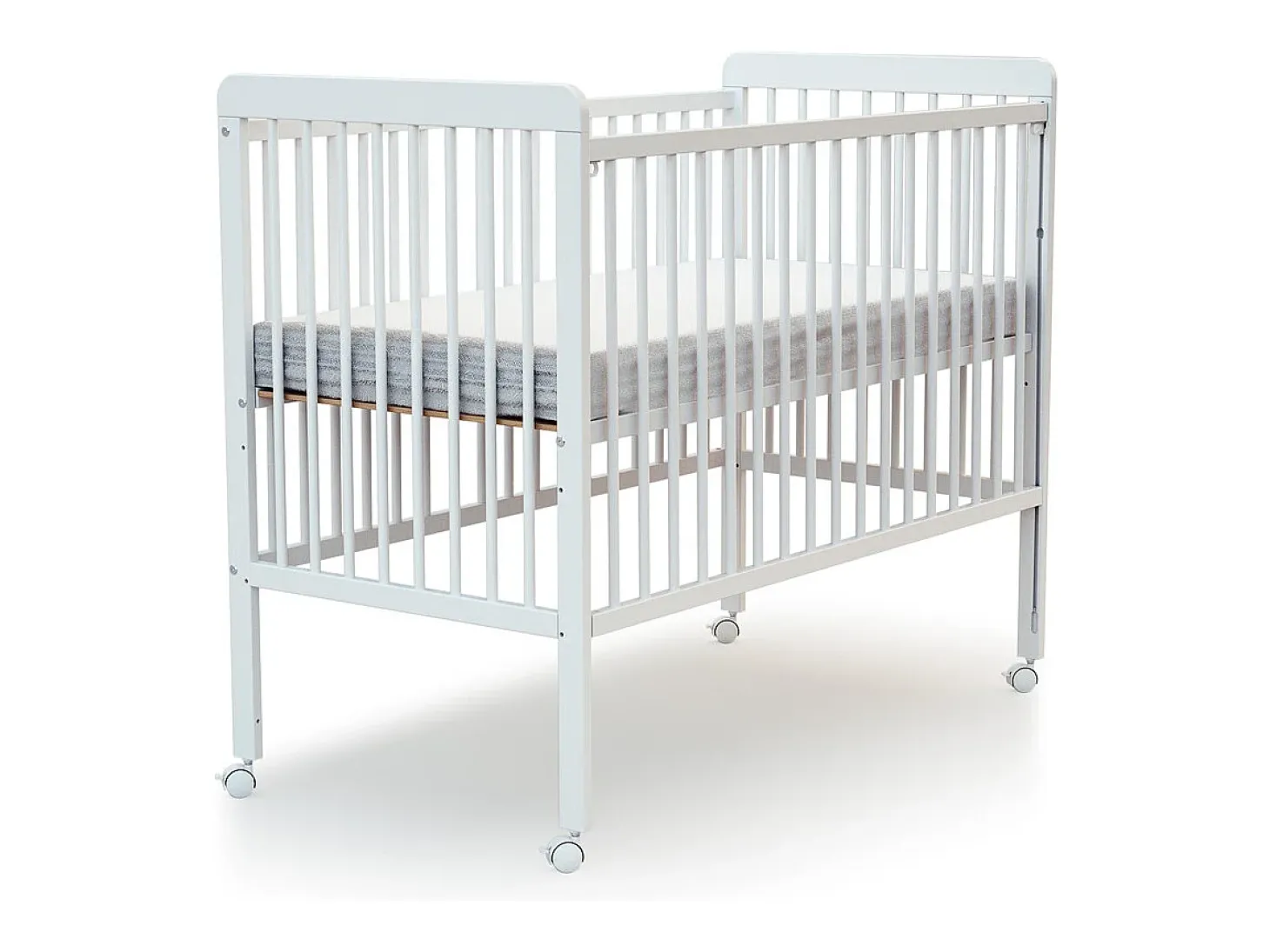 Cama bebê con lateral lateral deslizante madeira ESSENTIEL Branco 60 x 120 cm