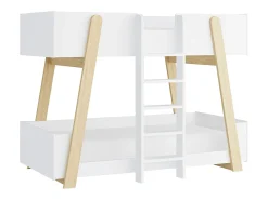 Cama beliche 90 x 190 cm branco e natural - CORODELA