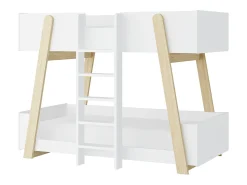 Cama beliche 90 x 190 cm branco e natural - CORODELA