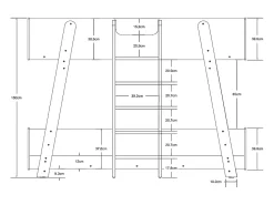 Cama beliche 90 x 190 cm branco e natural - CORODELA