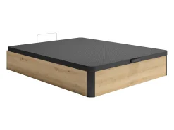 Cama box 140 x 200 cm - Castanho claro e preto - NAMOSI de YSMÉE