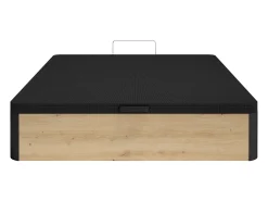Cama box 140 x 200 cm - Castanho claro e preto - NAMOSI de YSMÉE