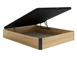 Cama box 140 x 200 cm - Castanho claro e preto - NAMOSI de YSMÉE