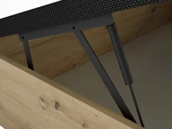 Cama box 140 x 200 cm - Castanho claro e preto - NAMOSI de YSMÉE