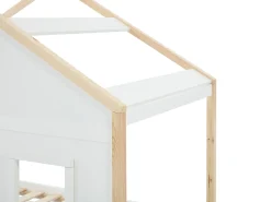 Cama cabana 90 x 190 cm com gaveta em pinho e mdf branco e natural - RINELYA