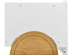 Cama cabine - 90 x 200 cm - MDF e pinho - base de ripas - branco e cor natural