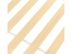 Cama cabine - 90 x 200 cm - MDF e pinho - base de ripas - branco e cor natural
