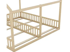 Cama cabine de 2 lugares - 2 x 90 x 200 cm - madeira de pinho + MDF - cor natural