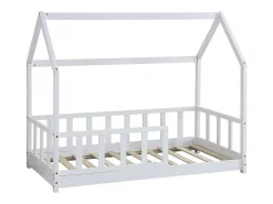 Cama cabine de madeira "Charlotte" - Branca - 80 x 160 cm -