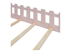Cama Cabine Infantil 140x200 cm - Formato de Casa - Madeira de Pinho e MDF - Rosa