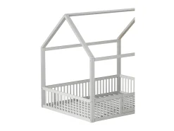 Cama cabine para crianças - 140x200cm - madeira maciça - Branca