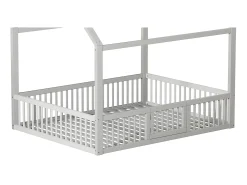 Cama cabine para crianças - 140x200cm - madeira maciça - Branca