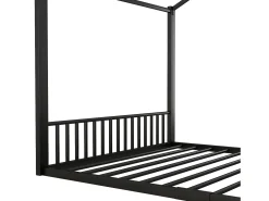 Cama cabine 140x200 cm - estrutura em ferro - Preto