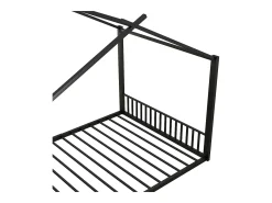 Cama cabine 140x200 cm - estrutura em ferro - Preto