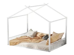 Cama cabine 140x200 cm - estrutura em ferro - Branco