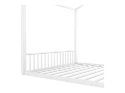 Cama cabine 140x200 cm - estrutura em ferro - Branco