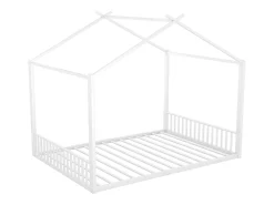Cama cabine 140x200 cm - estrutura em ferro - Branco