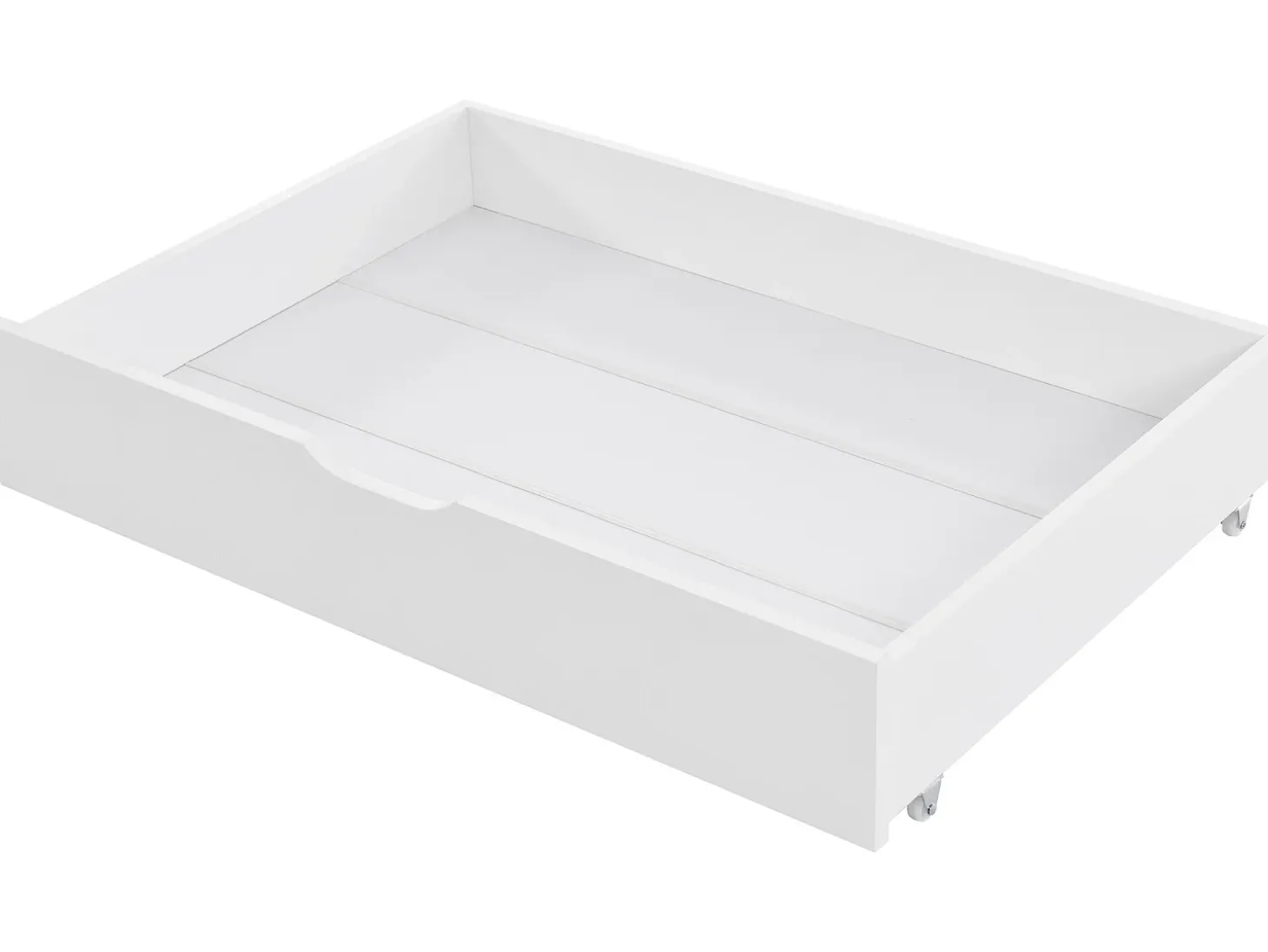Cama cabine 90x200cm em madeira maciça - com prateleiras e 2 gavetas - Branco