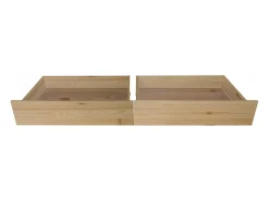 Cama casinha com grade + 2 gavetas em madeira pinho 90x190cm