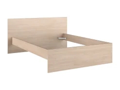 cama com 2 gavetas 140 x 190 cm cor natural e bege + estrado + colchão - VELONA