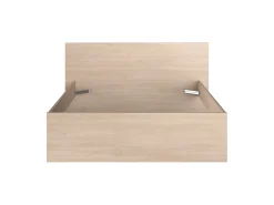 cama com 2 gavetas 140 x 190 cm cor natural e bege + estrado + colchão - VELONA