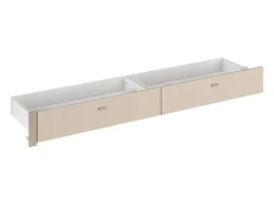 cama com 2 gavetas 140 x 190 cm cor natural e bege + estrado + colchão - VELONA