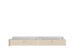 cama com 2 gavetas 140 x 190 cm cor natural e bege + estrado + colchão - VELONA