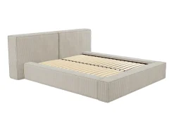 Cama com arrumação 180 x 200 cm em veludo canelado bege + colchão - TIMANO de Pascal Morabito
