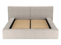 Cama com arrumação 180 x 200 cm em veludo canelado bege + colchão - TIMANO de Pascal Morabito
