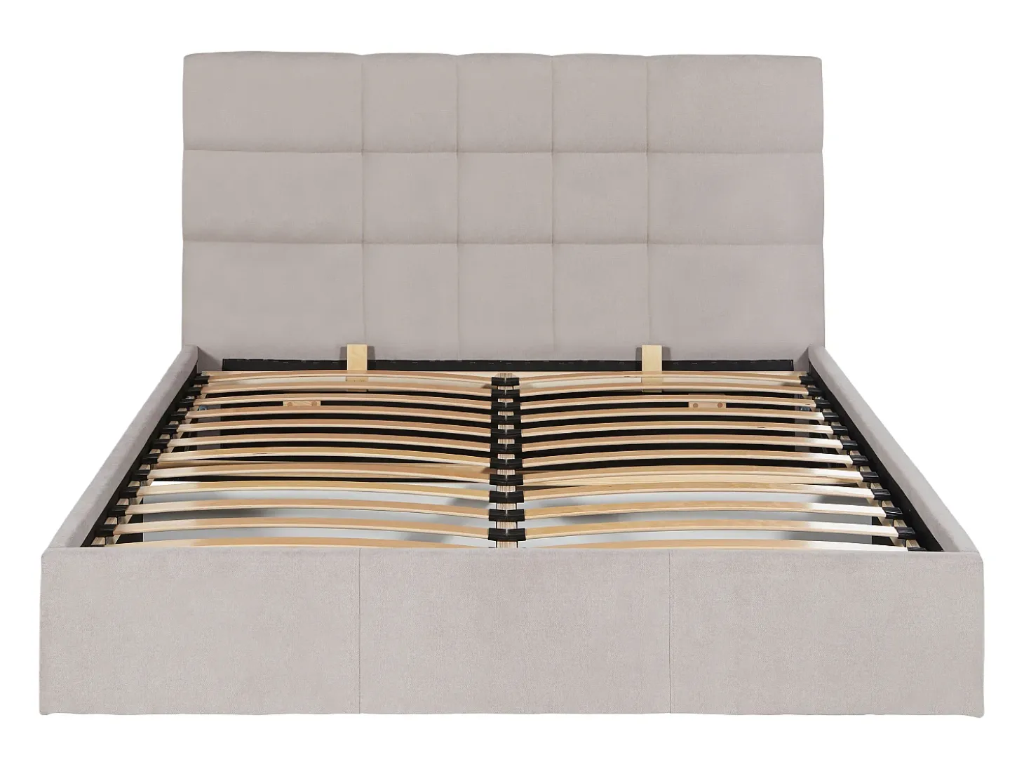 Cama com arrumação 180 x 200 cm tecido cor bege - ELIAVA