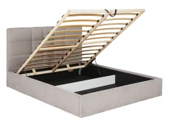 Cama com arrumação 180 x 200 cm tecido cor bege - ELIAVA