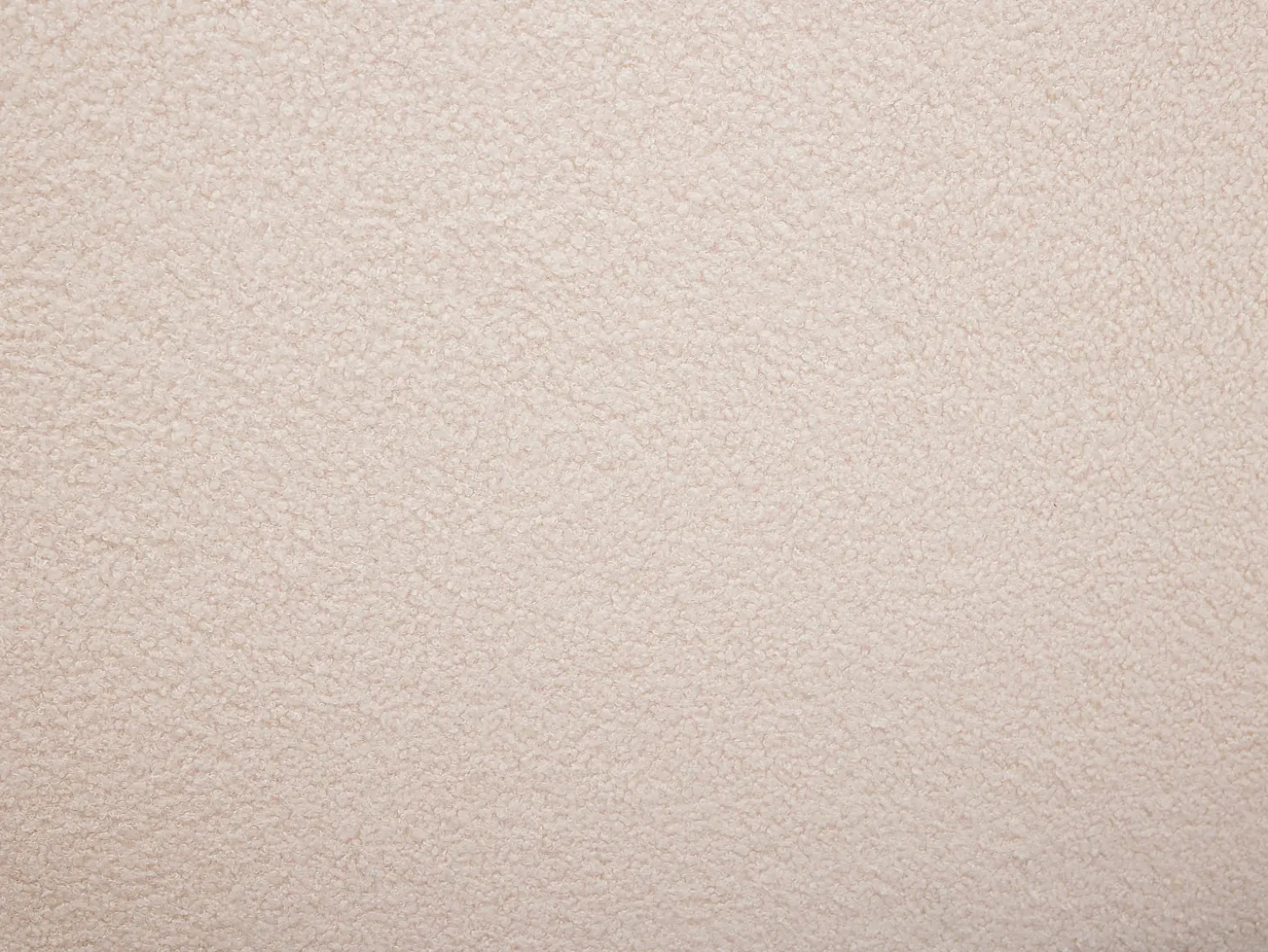 Cama com arrumação de 90 x 190 cm em tecido bouclé cor creme + colchão - LIRIMO