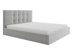 Cama com arrumação 140x190 cm tecido cor cinza - ELIAVA
