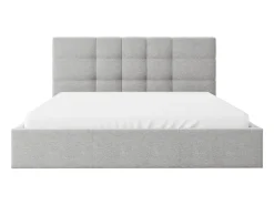 Cama com arrumação 140x190 cm tecido cor cinza - ELIAVA