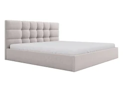 Cama com arrumação 200x200 cm tecido bege - ELIAVA de Pascal Morabito